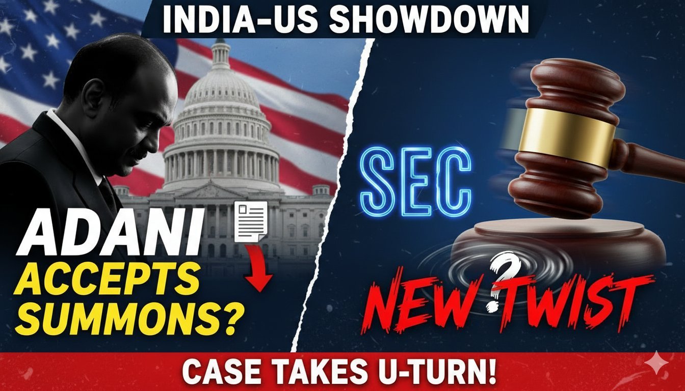 गौतम अडानी अमेरिकी SEC केस में समन स्वीकार करते हुए।