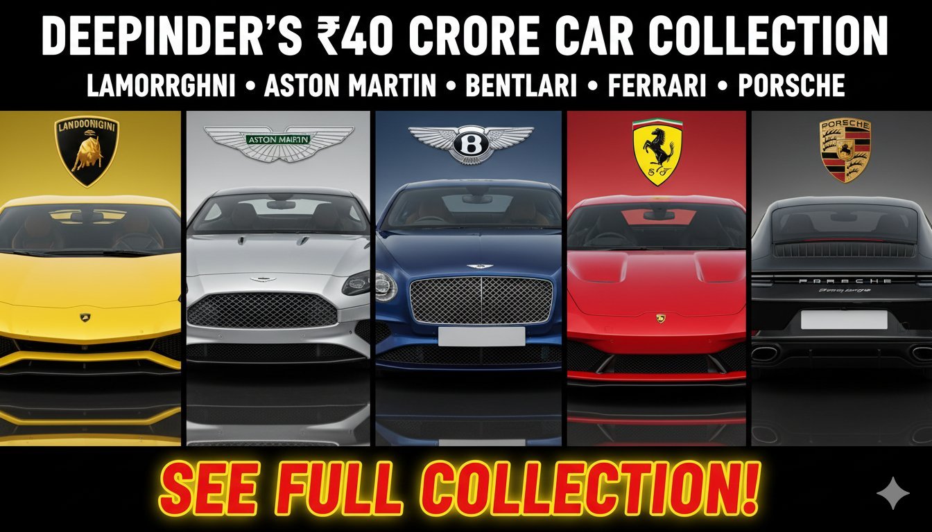 दीपिंदर गोयल की लग्जरी सुपरकार कलेक्शन की चमकदार तस्वीर