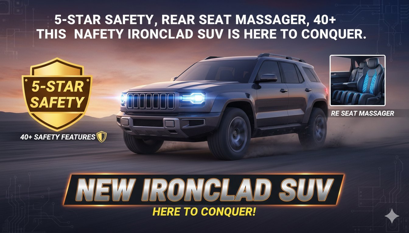 स्कोडा कुशाक फेसलिफ्ट SUV का फ्रंट व्यू इलुमिनेटेड ग्रिल और LED हेडलाइट्स के साथ.