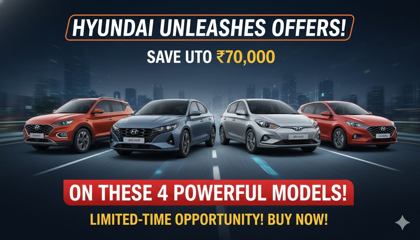 हुंडई कारों पर जनवरी 2026 डिस्काउंट ऑफर्स दिखाती इमेज