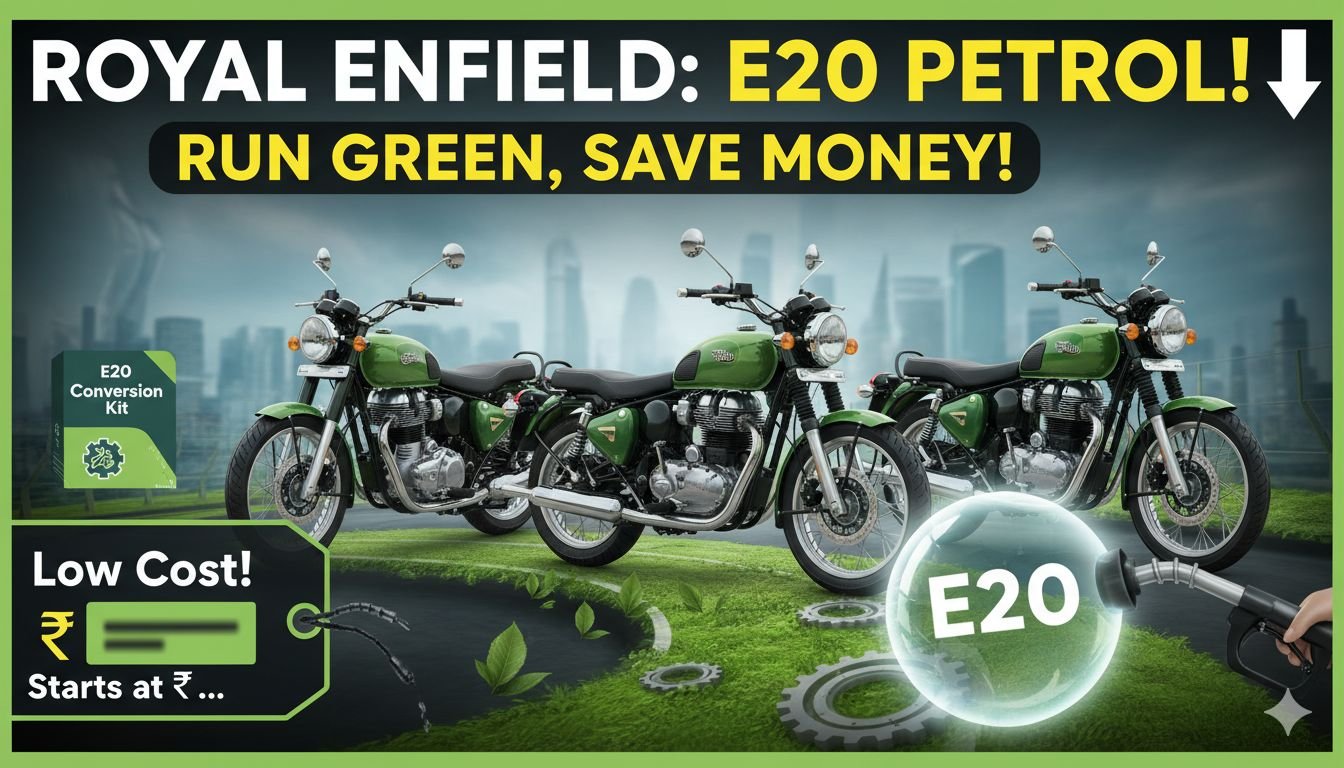 रॉयल एनफील्ड क्लासिक 350 बाइक E20 पेट्रोल कन्वर्जन किट के साथ