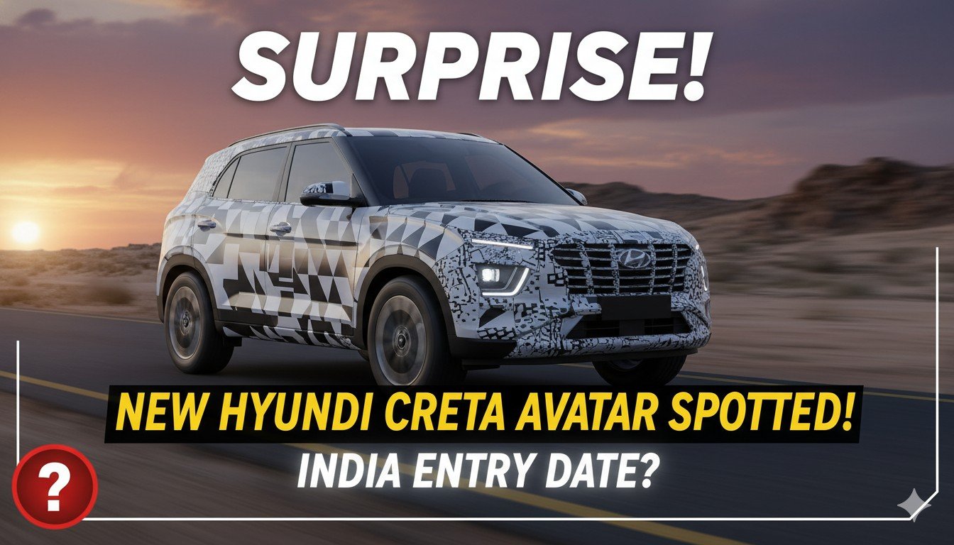 Hyundai Creta थर्ड जेनरेशन टेस्ट म्यूल कैमोफ्लाज में स्पॉट, बॉक्सी डिजाइन के साथ 2027 लॉन्च