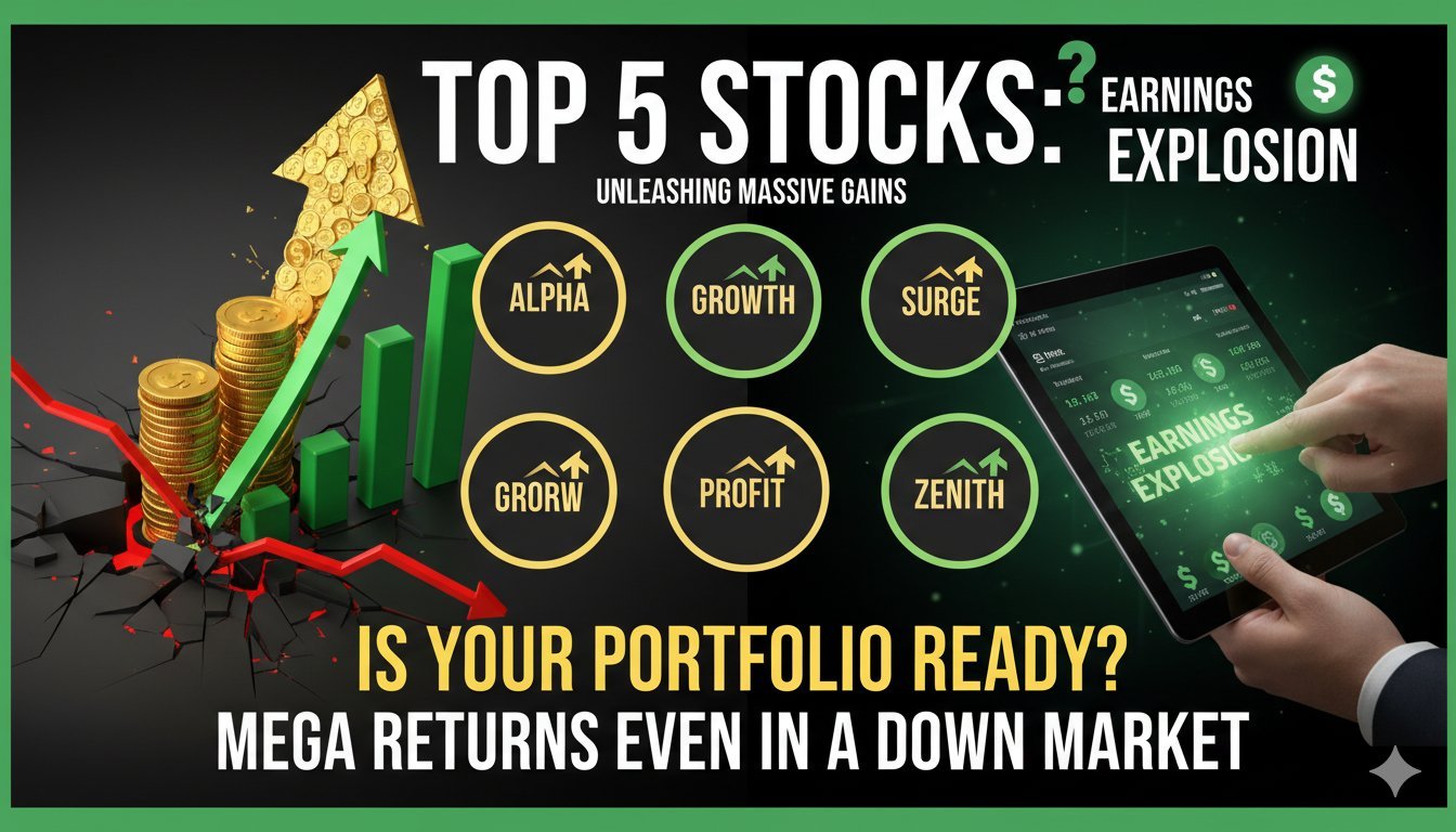 भारतीय शेयर बाजार में टॉप 5 रेसिलिएंट स्टॉक ग्राफ के साथ, बाजार गिरावट में भी हाई रिटर्न दिखाते हुए